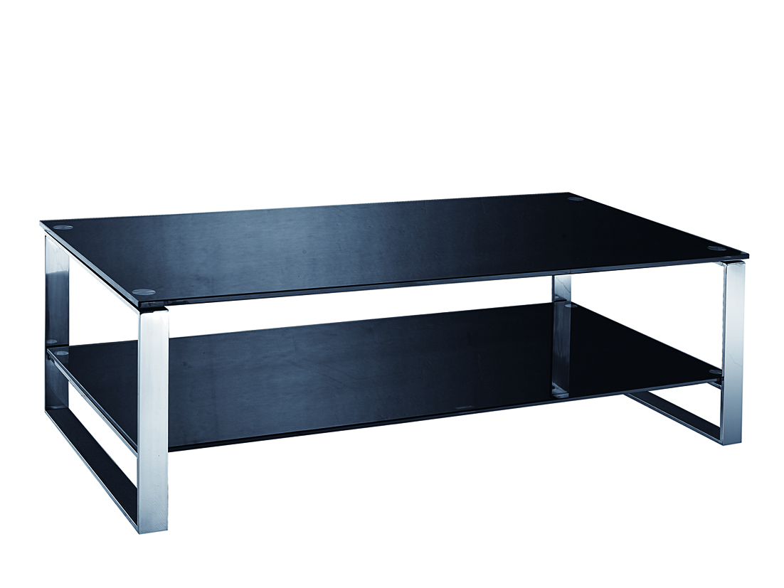 Tempered Glass Stainless Steel Base Coffee Table