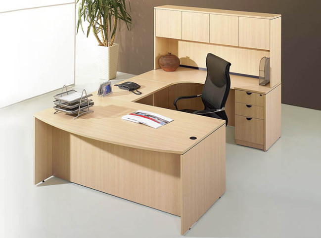 BOW FRONT LAMINATE WORKSTATION