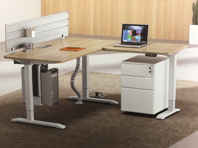 L-SHAPED ELECTRIC HEIGHT ADJUSTABLE TABLES
