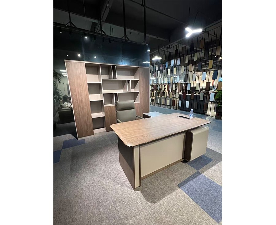 Laminated Executive Desk with Side Cabinet