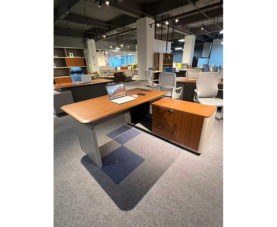 Laminated Executive Desk with Side Cabinet